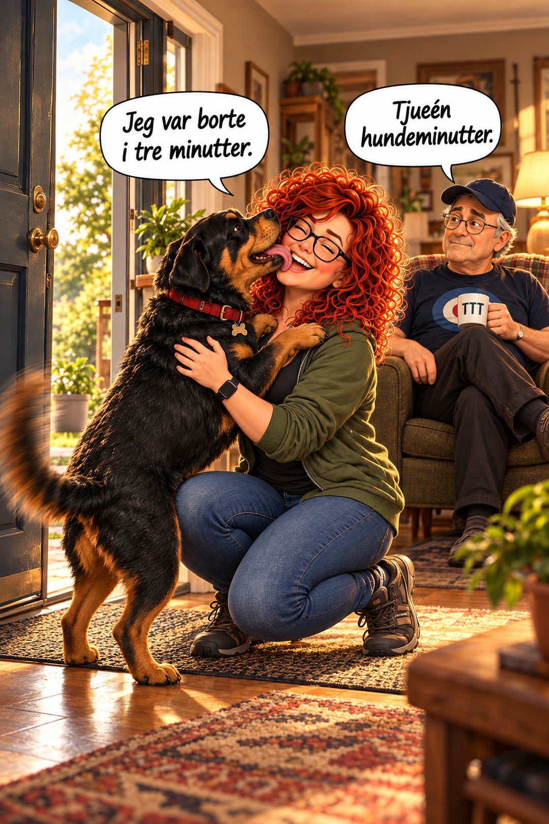 Tjueén hundeminutter, panel 4